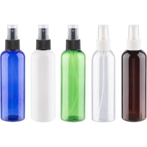 200ml Round Plastic Cosmetic Bottle With Fine Mist Sprayer High Quality Perfume Bottle Travel Packaging Containers Green 30pcs
