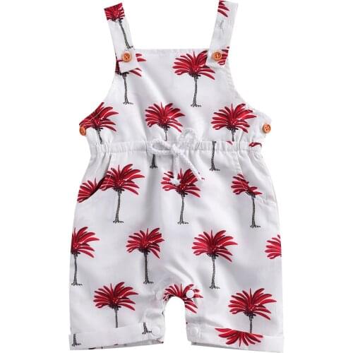 Newborns Summer Romper, Infants Sleeveless Elastic Waist Short Pants Playsuit for Baby