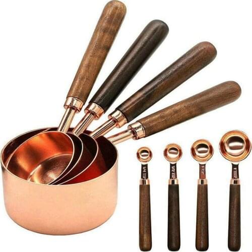 Stainless Steel Measuring Spoons Cups Set Comfort Grip Measurement Mark