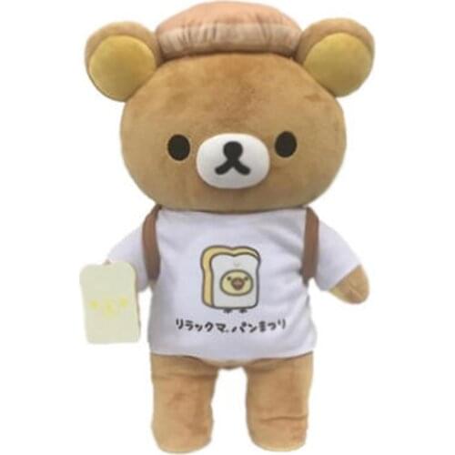 Cute Rilakkuma Bear Bakery Series With Kiiroitori Bread Toast Backpack Bag Big Plush Stuffed Toy Doll Kids Children Gifts 35cm