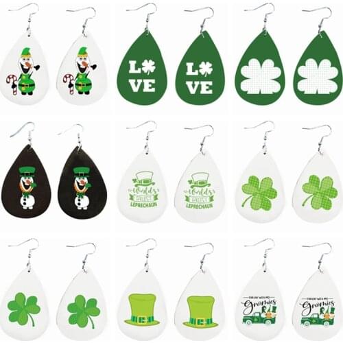 Fashion Patricks Day Stud Earrings Snow Woman Into A Leprechaun Eif Olaf Earrings Sets