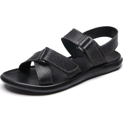 2018 Mens Casual Sandals Black Mens Summer Breathable Hollow Mens Shoes Classic Soft Light Mens Sandals