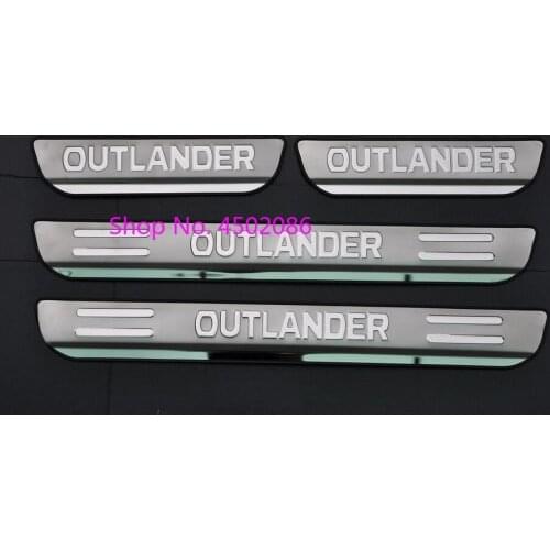 Stainless steel door sill Scuff Plate For Mitsubishi Outlander 2013-2018
