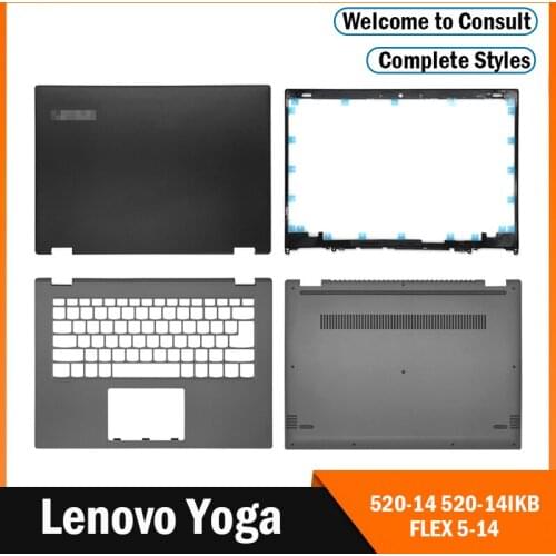 NEW Laptop LCD Back Cover/Front Bezel/Palmrest/Bottom Case For Lenovo Yoga 520-14 520-14IKB FLEX 5-14 Series Gray