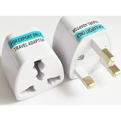 100pcs New US EU AU To UK Plug British UK Travel Power Adapter Plug Socket AC Converter Adapter Electrical Plug Outlet