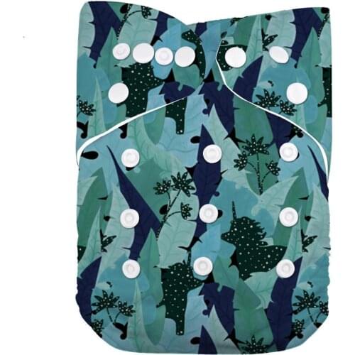 LilBit Baby New Printed Reusable Washable Pocket Cloth Diaper Cover