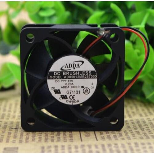 Original ADDA AD05012MB257000 12V 0.2A 5 cm 2 wire ball cooling fan