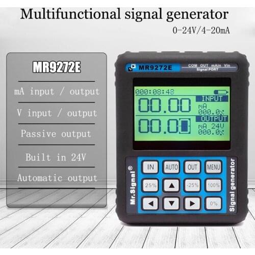 MR9272E 4-20mA Handheld Signal Generator Current and Voltage Process Calibrator Valve Positioner Transmitter Commissioning