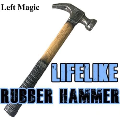 Lifelike Rubber Hammer Magic Tricks Appear Vanish Magia Can Compress to fit in Palm Stage Illusion Gimmick Prop Funny Mentalism