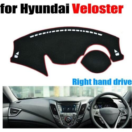 RKAC Car dashboard cover mat for Hyundai Veloster all the years Right hand drive dashmat pad dash cover auto accessories