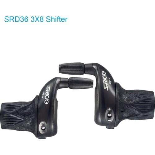 S-Ride MTB Bike 3x8 Speed Twist Shifter Left & Right Twist Grip Gear Shifters Bicycle Derailleur Compatible for Shimano SL-RS25