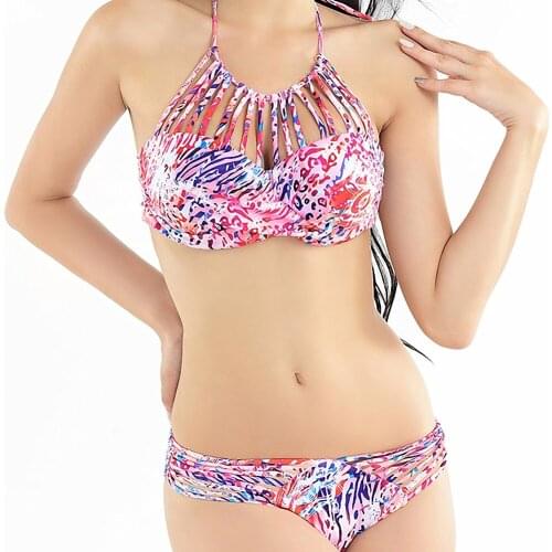 Sexy Push Up Bikini Swimwear Women Swimsuit 2021 Bikini Set Plus Size Printed Bathing Suit Biquini Beachwear Summer 2 Piece Set
