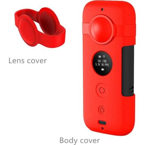 Silicone case Protective cover with lens cover for Insta360 One X panoramic action camera gimbal accessories