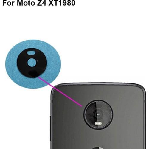 2PCS High quality For Moto Z4 XT1980 Back Rear Camera Glass Lens test good For Moto Z 4 XT 1980 Replacement Parts