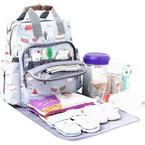 Mummy Maternity Nappy Bag Large Capacity Baby Bag a Travel Mother Bag Sports Trip Waterproof Bags for Baby with changing pad