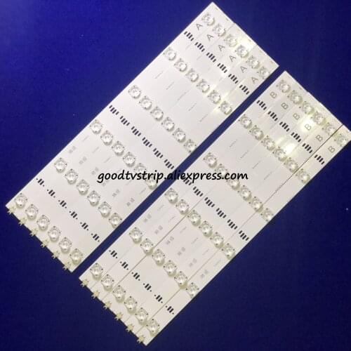 1SET=12PCS (6A+6B) LED Backlight Strip SVV490A16 6LED REV04 OK Lens_141203 A/B TYPE 468mm