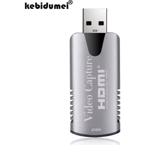 TV Turner 4K Mini USB 2.0 1080P HDMI-compatible Video Capture Card Grabber Record Box Computer Game for Live Streaming Broadcast