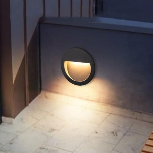 5W Waterproof Led Step Light IP65 Aluminum LED Wall Lamp Embedded Staircase Corner Wall Lamp Indoor Outdoor LED Footlight