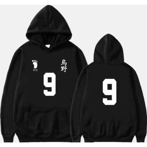 Japan Anime Haikyuu Karasuno High School Kageyama Tobio Funny Hoodie Hip Hop Graphic Sweatshirts Poleron Hombre Streetwear Hoody