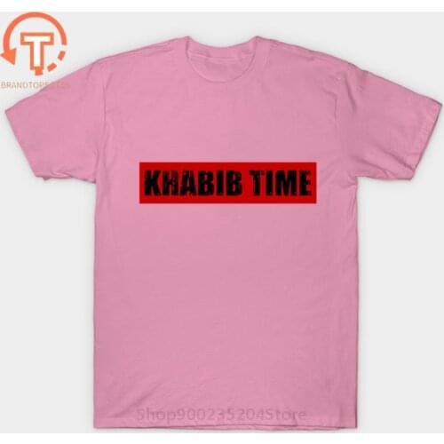 Funny Men Khabib Time The Eagle T-shirt Russian Cage Fighter Tshirt Cotton Hero Printed Tee Fighter Khabib Nurmagomedov T Shirts