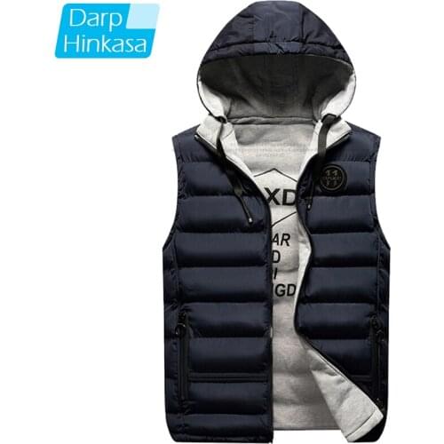 Warm Vest Jacket Men Thick Hooded Sleeveless Vest 2020 Spring Autumn New Casual Fashion Men Waistcoat Jacket