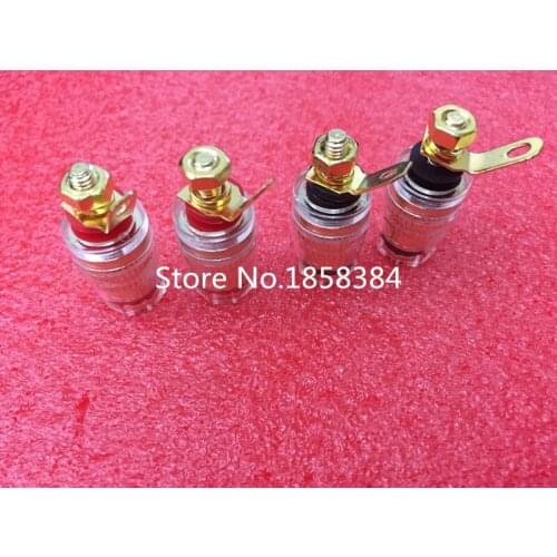 10PCS4mm Thread Medium Amplifier Speaker Spade Terminal Binding Post Banana Plug Socket Connector 32MM