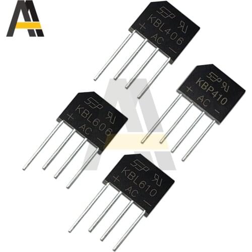 5pcs/lot KBL406 KBL410 KBL608 KBL610 DIP4 Brigde Rectifier 4A 6A 6-1000V KBL406 KBL410 KBL608 KBL610 Brigde Rectifier