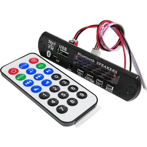 5V12V Car MP3 Bluetooth 5.0 Decoder Board Mic Hands Free Call Undamaged APE WAV WMA FLCA Color Display