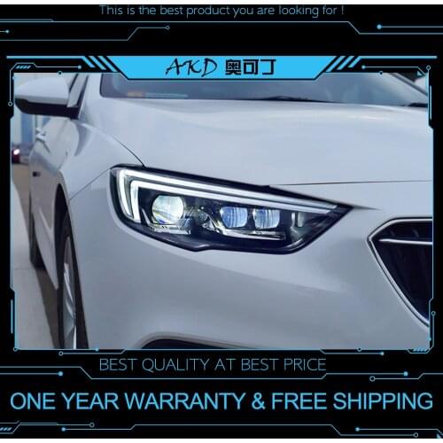 AKD tuning cars Headlight For Opel Buick Regal 2017 Headlights LED DRL Running lights Bi-Xenon Beam Fog lights angel eyes Auto