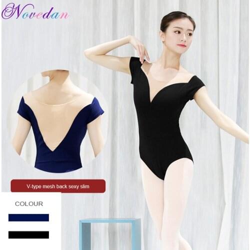 Ballet Bodysuit Backless Women Ballet Dance Wear Adult Gymnastics Bodysuit Rompers Ballet Costumes