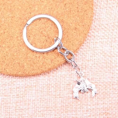 New Arrival upside down bat vampire dracula Charm Pendant Keychain Key Ring Chain Accessories Jewelry Making For Gifts