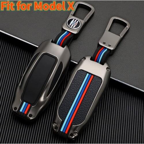 Zinc alloy+Silicone cover Car Remote Key Case Fob Key Cover For Tesla Model X