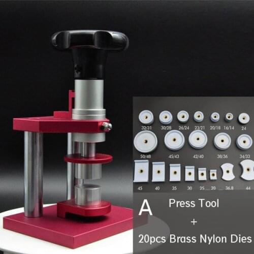 New Watch Back Case Press Tool Watch Crystal Glass Closing Press Tool With Large Size Nylon Dies Watch Tools for Watchmakers