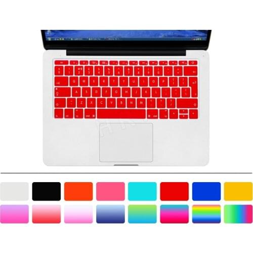 For New Macbook Mac Pro 13" A1708 Non Touch Bar ( 2016 2017 Version, No Touch Bar ) Euro EU Layout English Keyboard Cover Skin