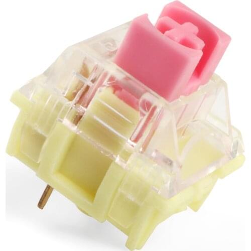 TTC Gold Pink Keyswitch for Customized Mechanical Keyboard Compatible with MX Series Switch Dustproof 3 Pins