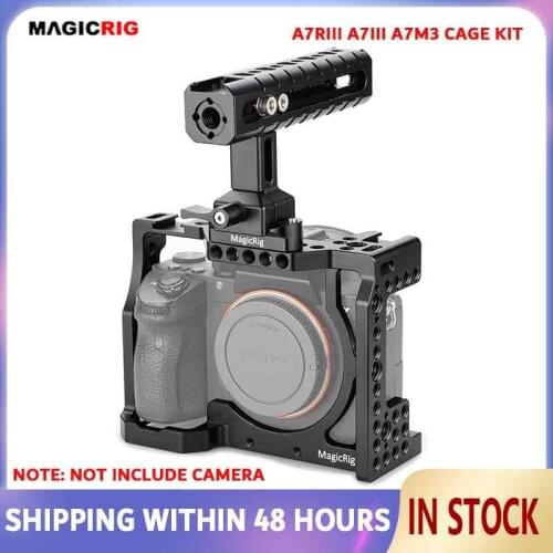 MAGICRIG DSLR Camera Cage Kit with adjustable NATO Handle Grip and NATO rail For A7II / A7III /A7SII /A7M3 /A7RII /A7RIII Camera