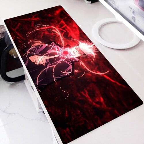 Anime Jujutsu Kaisen 90x40cm XL Locking Edge Large Gaming Mouse Pad Computer Gamer CS GO Keyboard Mouse pad manga mouse pad mat