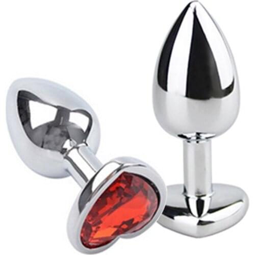 Heart Shaped Metal Anal Plug Sex Toys Stainless Smooth Steel Butt Plug Tail Trainer For Women Nipple Clamps