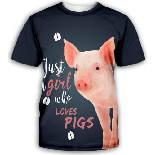 CLOOCL Love Pigs Letter Men T-shirts Animals Series Men Clothing Pets Paw Print Tops Women Casual Harajuku Streetwear