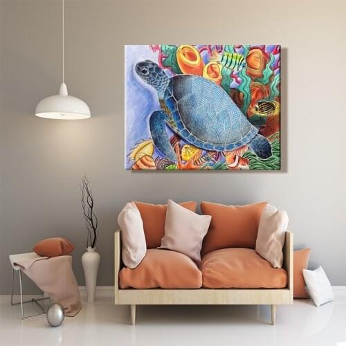 Paint by number art painting by numbers Be riotous with colour Dolphin Tortoise Elephant Artwork Animal manual Fill