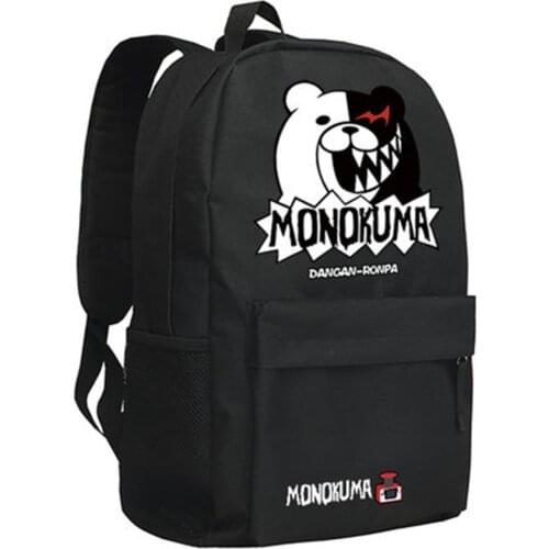 New Arrival Danganronpa Monokuma School Backpack Cosplay Luminous Travel Bags for School Teenagers Girls Boys Students Mochilas