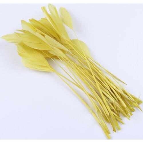 Dyeing Gold Big Goose Feathers For Crafts Jewelry Making 20-25Cm/8-10Inch Wedding Accessory Pens Decorative Plume Wholesale