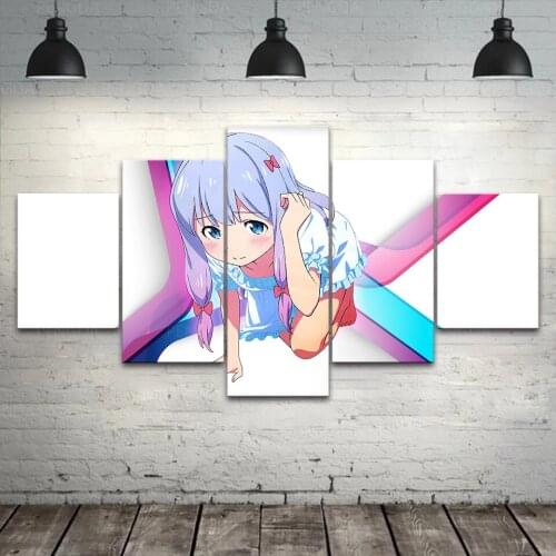 Prints Painting 5 Panel Pictures Wall Art Eromanga Sensei Home Decoration Modular Canvas Anime Posters For Bedside Background