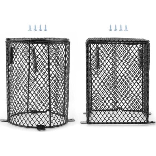 Pet Reptile Anti-scald Mesh Night Ceramic Bulb Heating Lampshad Cover UM