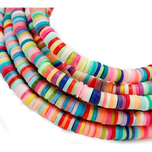 3500pcs/lot 5mm Flat Round Polymer Clay Beads Chip Disk Loose Spacer Beads for Jewelry Making DIY Bracelet Necklace