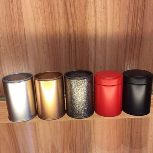 Portable Mini Tea Caddy Package Sealed Round Jar Metal Tin Small Tea Can Tinplate Tin boxes