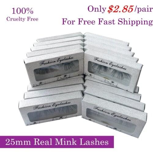 25mm Mink Eyelashes Wholesale 30/50 Pairs Mink Eyelashes 4D Mink Lashes Makeup Dramatic Long Mink Lashes 3D 5D Eyelash Free DHL