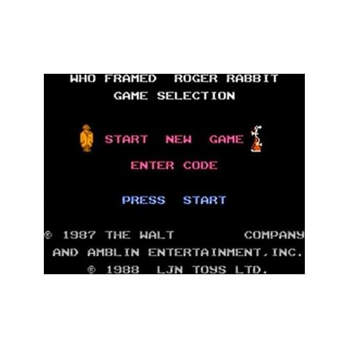 Roger Rabbit Region Free 60 Pin 8Bit Game Card For Subor Game Players