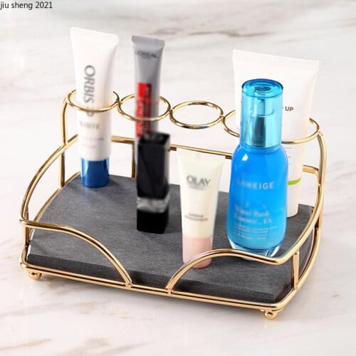 European Style Diatom Mud Rack Bathroom Supplies Cosmetic Storage Tray Household Electric Toothbrush Holder Creative Glass Tray