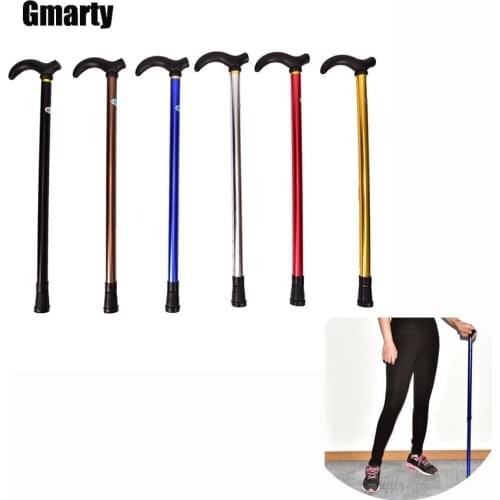 Telescopic Walking Stick Cane Hiking Rubber Tips 6 Grade Alpenstock for Elderly Aluminium Body Climbing Equipment
